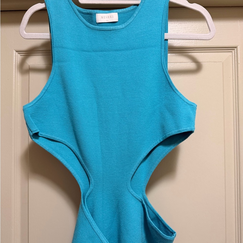 Meshki Teal Textured Top